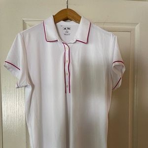 Adidas Golf  Polo White Pink XL